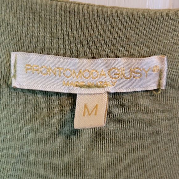 Prontomoda Giusy Green Black Gradient Sleeveless Silk Dress - Picture 3 of 5